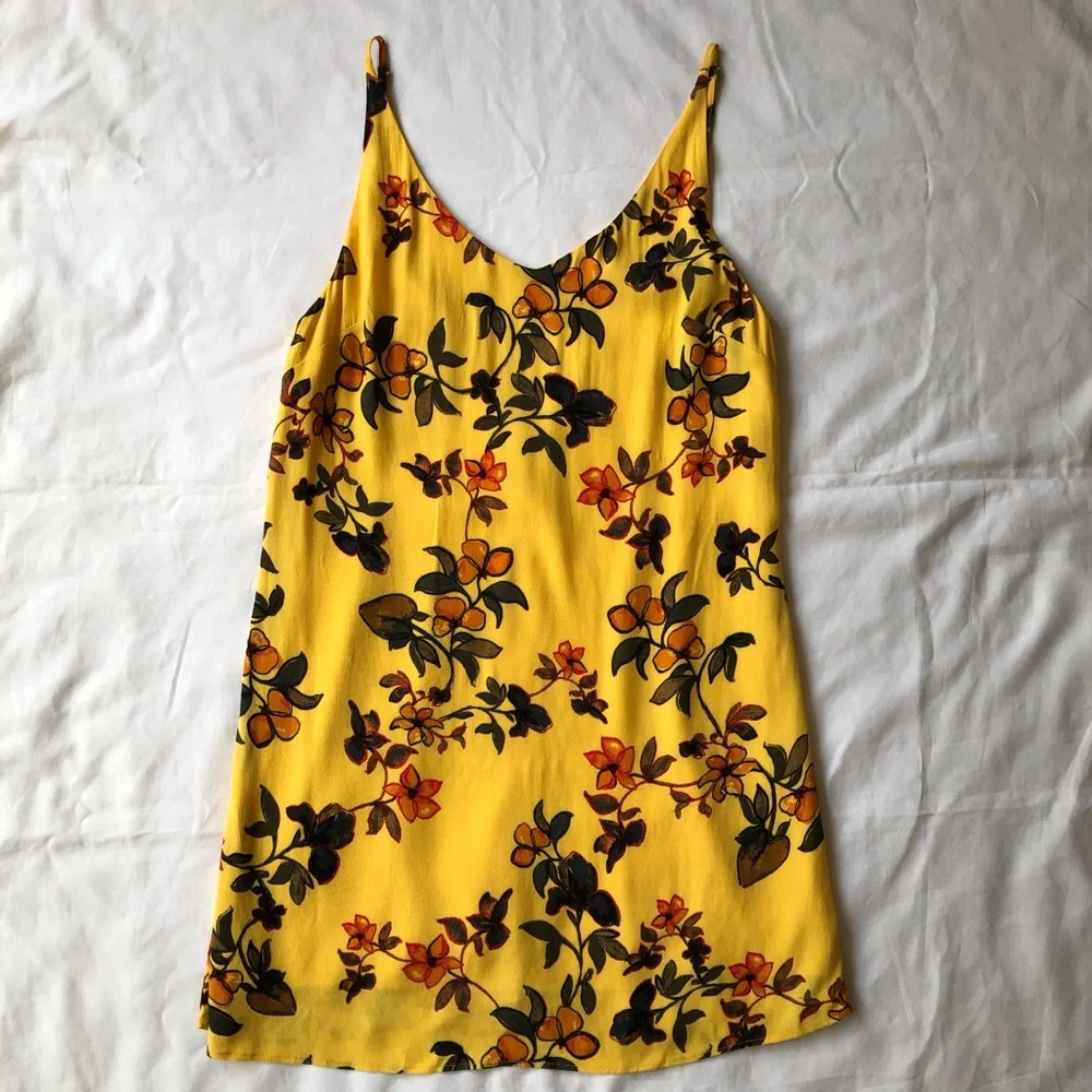 Urban Outfitters Zoe Printed Crepe Slip Dress SMALL